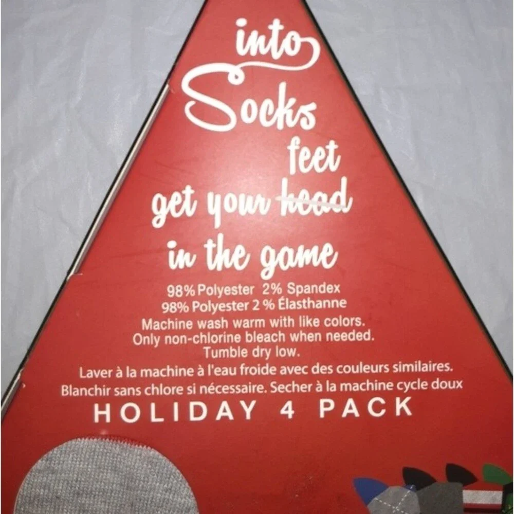 Into Socks Holiday 4 pack gift box